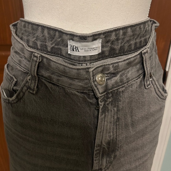 Zara Gray Denim Jeans - Picture 1 of 5